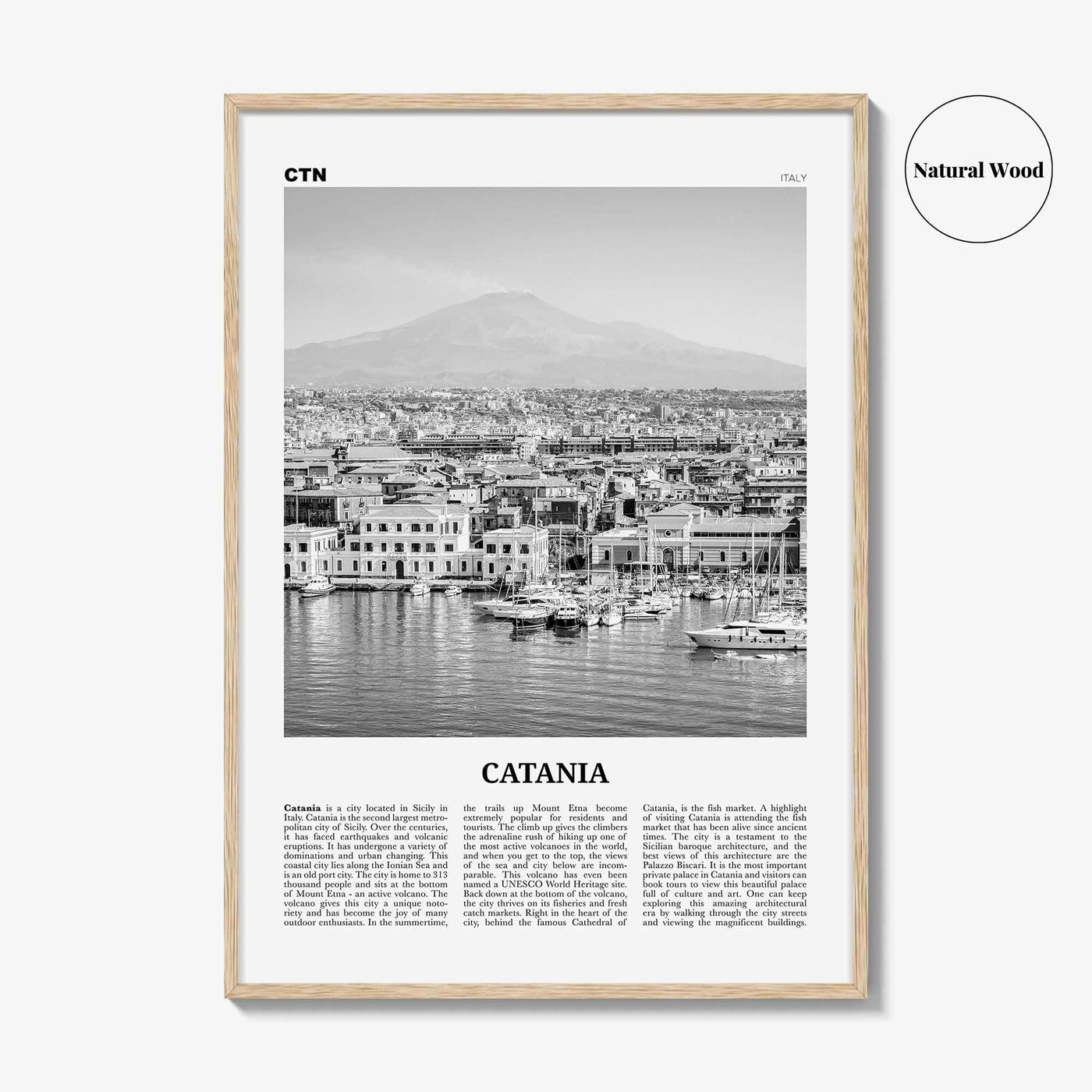 Catania Print Black and White, Catania Wall Art, Catania Poster, Catania Photo, Catania Wall Décor, Italia, Italy, Sicily