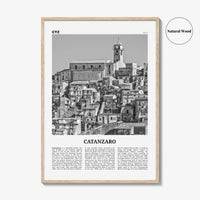 Catanzaro Print Black and White, Catanzaro Wall Art, Catanzaro Poster, Catanzaro Photo, Catanzaro Wall Décor, Catanzaro Map, Italy