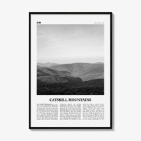 Catskill Mountains Print Black and White No 1, Catskill Mountains Wall Art, Catskill Mountains Poster, Catskill Photo, New York, USA