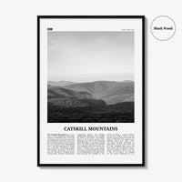 Catskill Mountains Print Black and White No 1, Catskill Mountains Wall Art, Catskill Mountains Poster, Catskill Photo, New York, USA