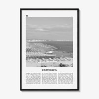 Cattolica Print Black and White, Cattolica Wall Art, Cattolica Poster, Cattolica Photo, Cattolica Wall Décor, Cattolica Map, Italy