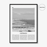 Cattolica Print Black and White, Cattolica Wall Art, Cattolica Poster, Cattolica Photo, Cattolica Wall Décor, Cattolica Map, Italy