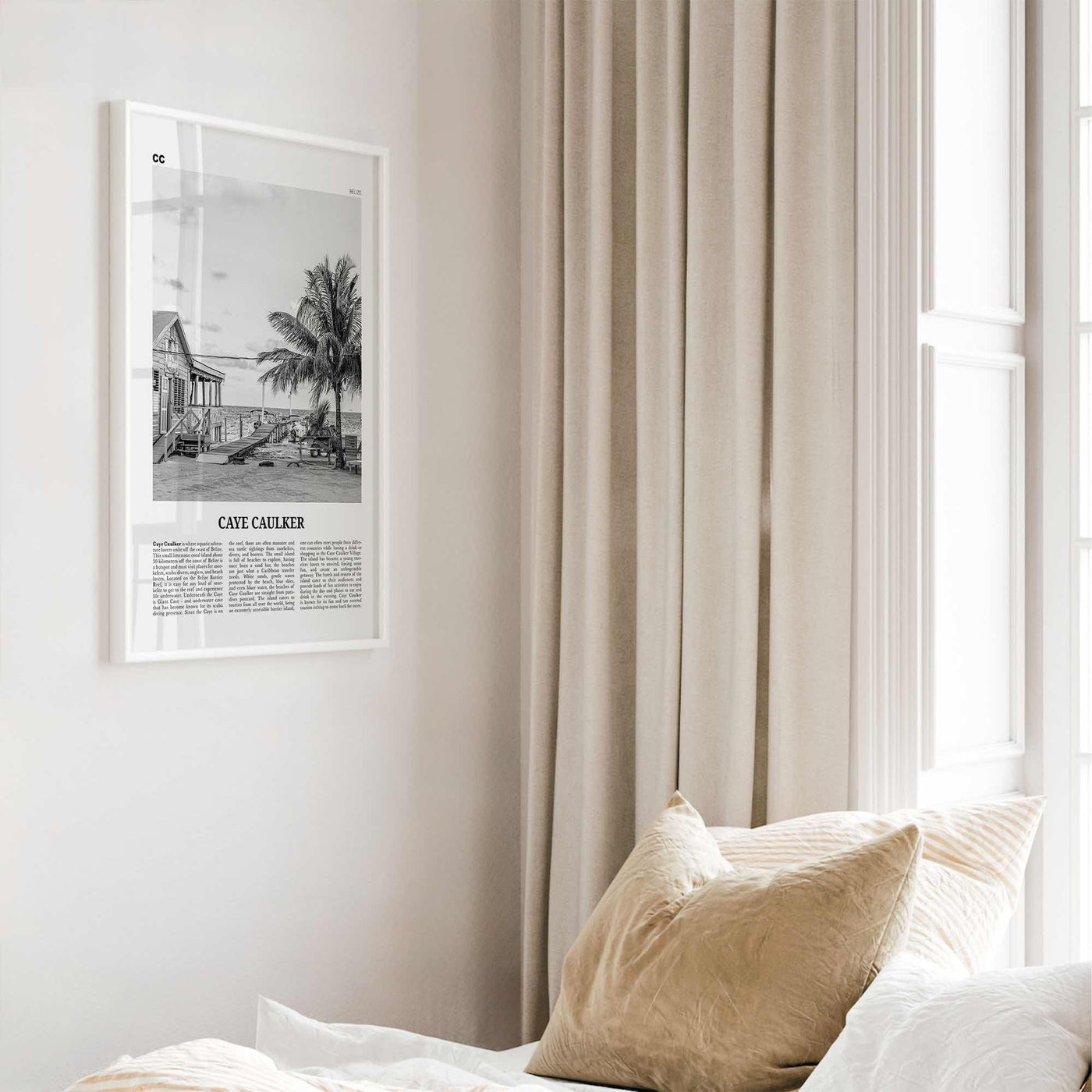Caye Caulker Print Black and White, Caye Caulker Wall Art, Caye Caulker Poster, Caye Caulker Photo, Caye Caulker Wall Décor, Belize