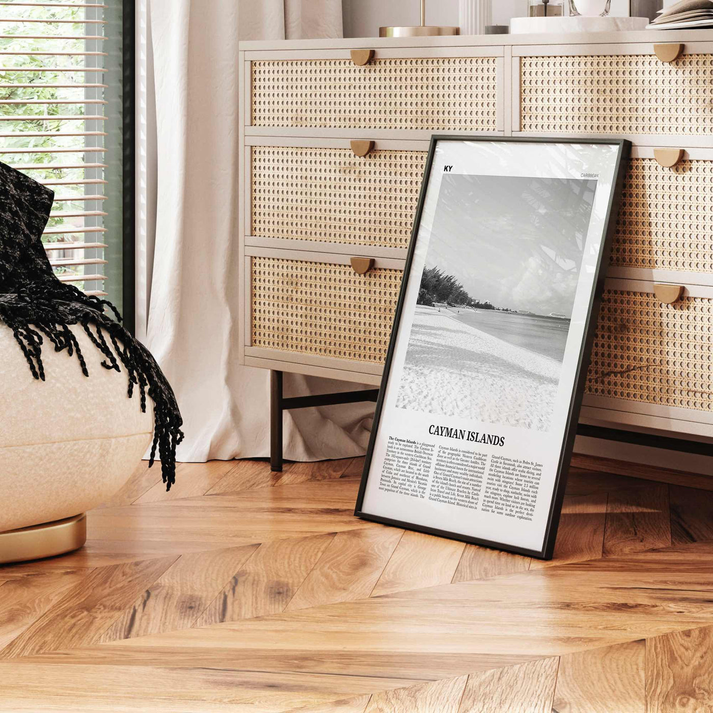 Cayman Islands Print Black and White, Cayman Islands Wall Art, Cayman Islands Poster, George Town, Grand Cayman, Caribbean