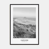 Cayucos Portrait B&W Poster