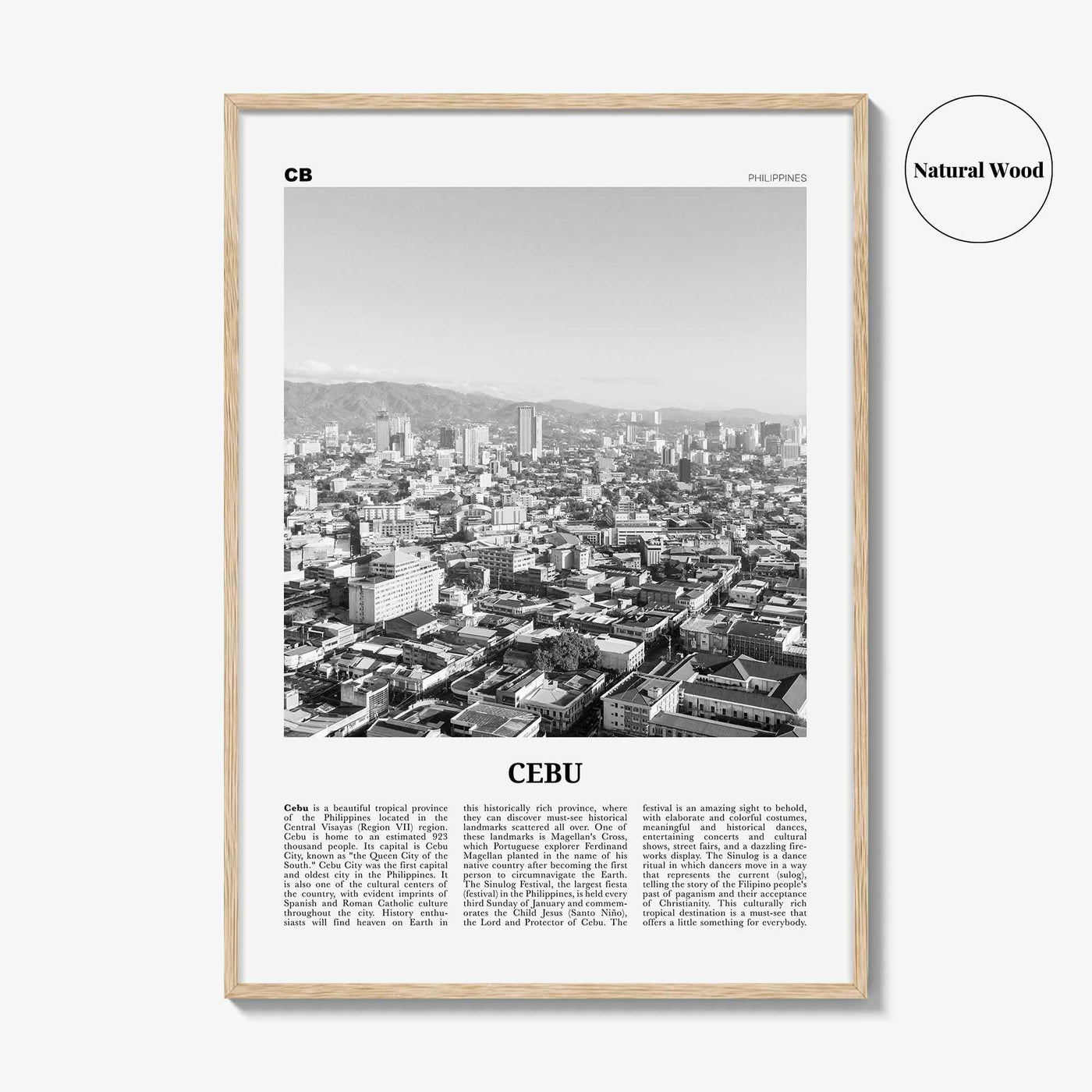 Cebu Print Black and White No 1, Cebu Wall Art, Cebu Poster, Cebu Photo, Cebu Wall Décor, Sugbo, Philippines, Central Visayas