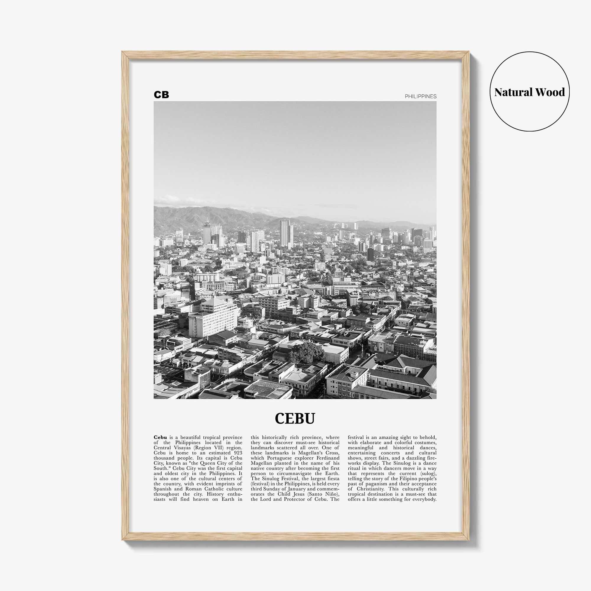 Cebu Print Black and White No 1, Cebu Wall Art, Cebu Poster, Cebu Photo, Cebu Wall Décor, Sugbo, Philippines, Central Visayas