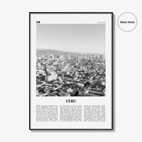 Cebu Print Black and White No 1, Cebu Wall Art, Cebu Poster, Cebu Photo, Cebu Wall Décor, Sugbo, Philippines, Central Visayas