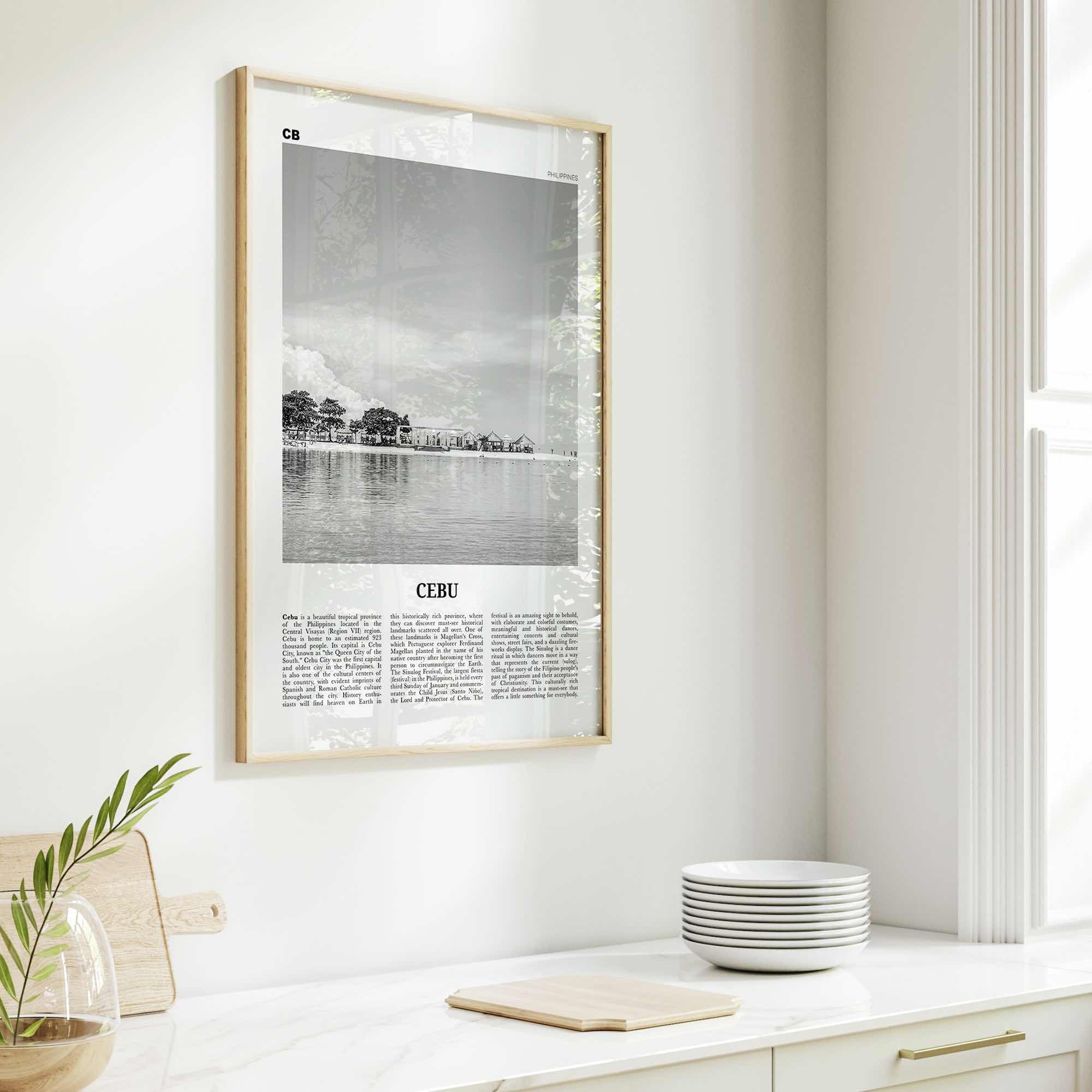 Cebu Print Black and White No 2, Cebu Wall Art, Cebu Poster, Cebu Photo, Cebu Wall Décor, Sugbo, Philippines, Central Visayas