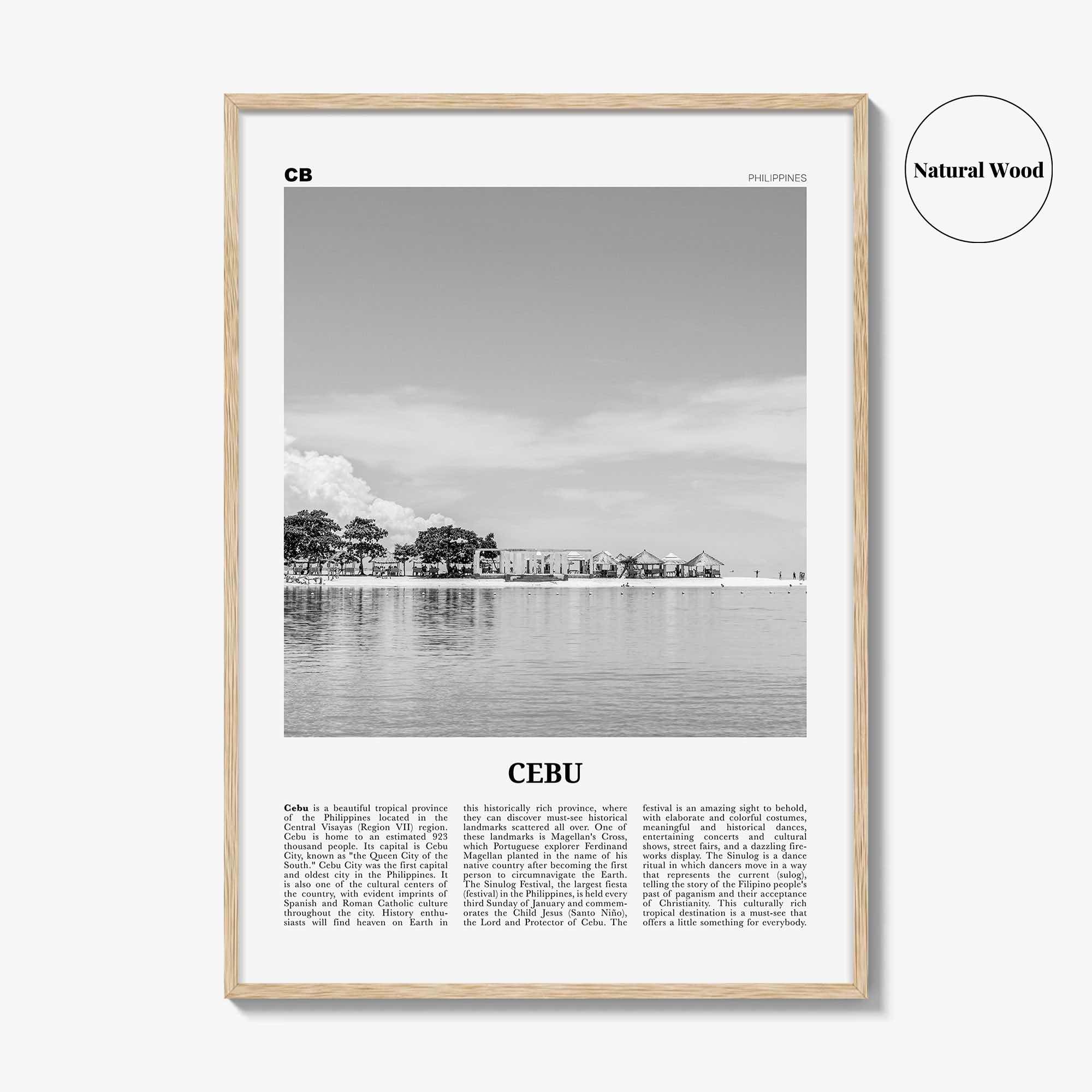 Cebu Print Black and White No 2, Cebu Wall Art, Cebu Poster, Cebu Photo, Cebu Wall Décor, Sugbo, Philippines, Central Visayas