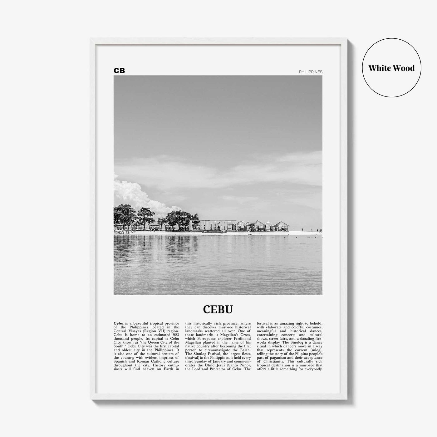 Cebu Print Black and White No 2, Cebu Wall Art, Cebu Poster, Cebu Photo, Cebu Wall Décor, Sugbo, Philippines, Central Visayas