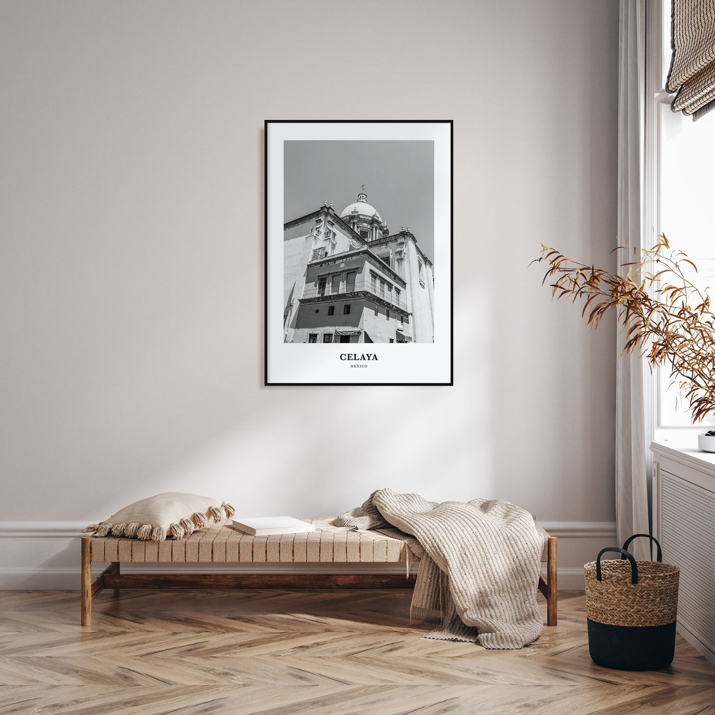 Celaya Portrait B&W Poster