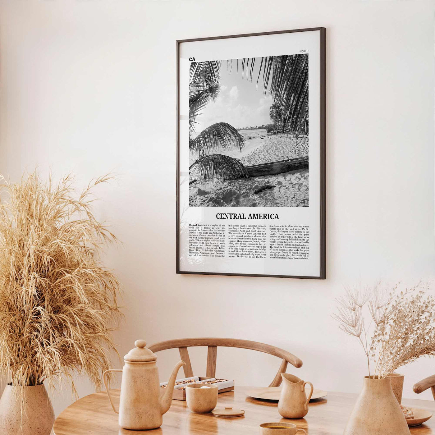 Central America Print Black and White, Central America Wall Art, Central America Poster, Central America Photo, Central America Wall Decor