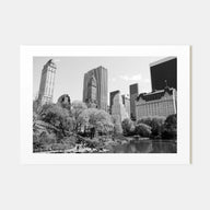 Central Park Landscape B&W Poster