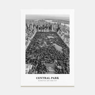 Central Park Portrait B&W Poster