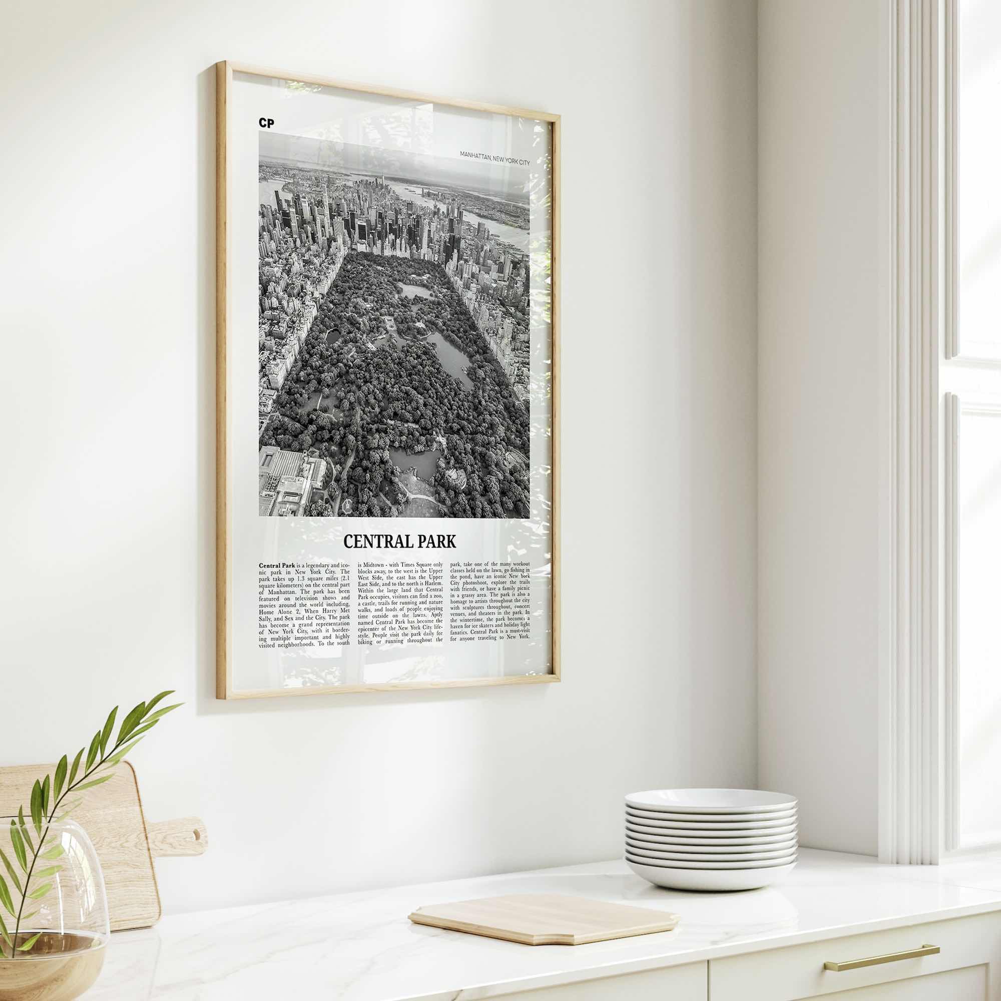 Central Park Print Black and White, Central Park Wall Art, Central Park Poster, Central Park Photo, New York City, USA, United States