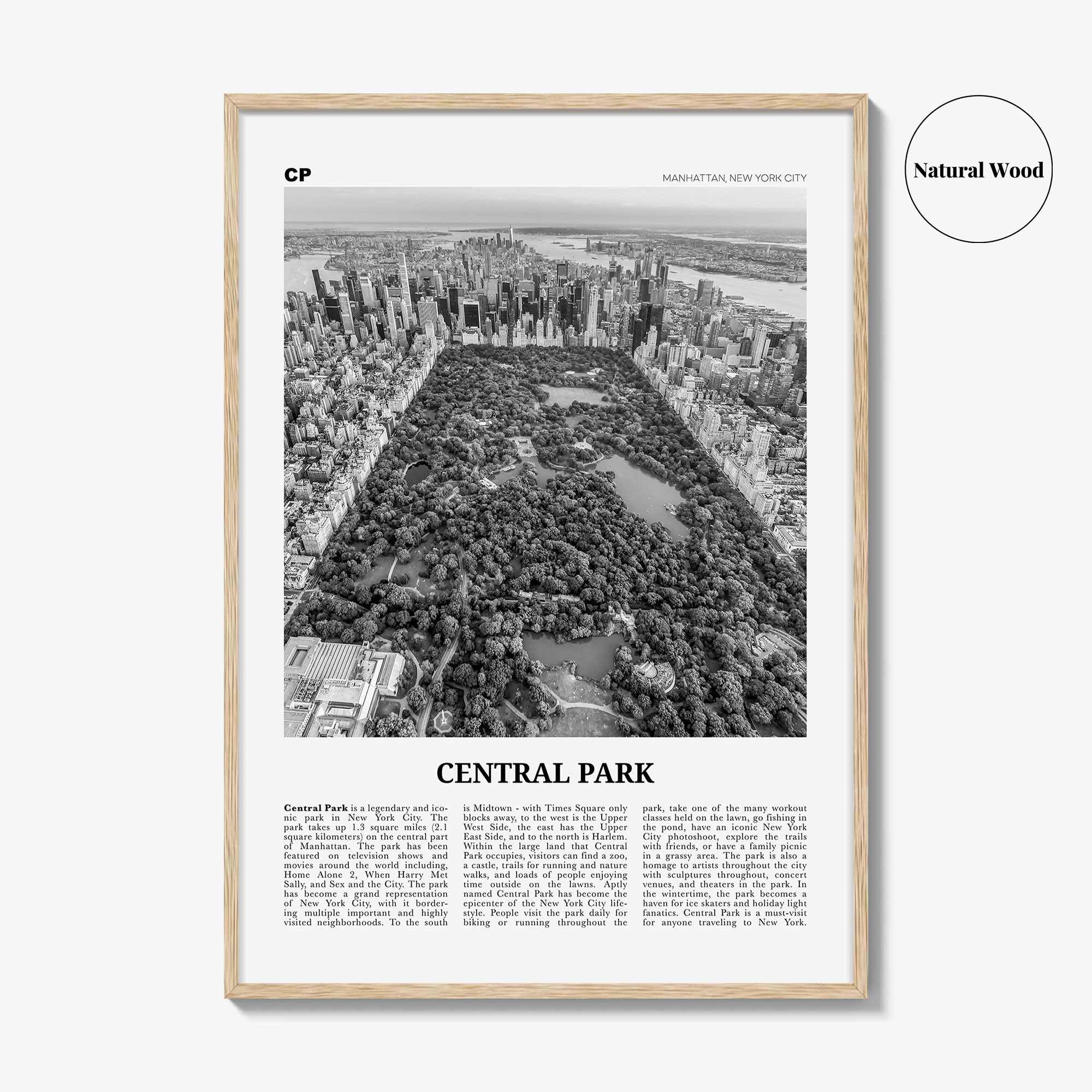 Central Park Print Black and White, Central Park Wall Art, Central Park Poster, Central Park Photo, New York City, USA, United States