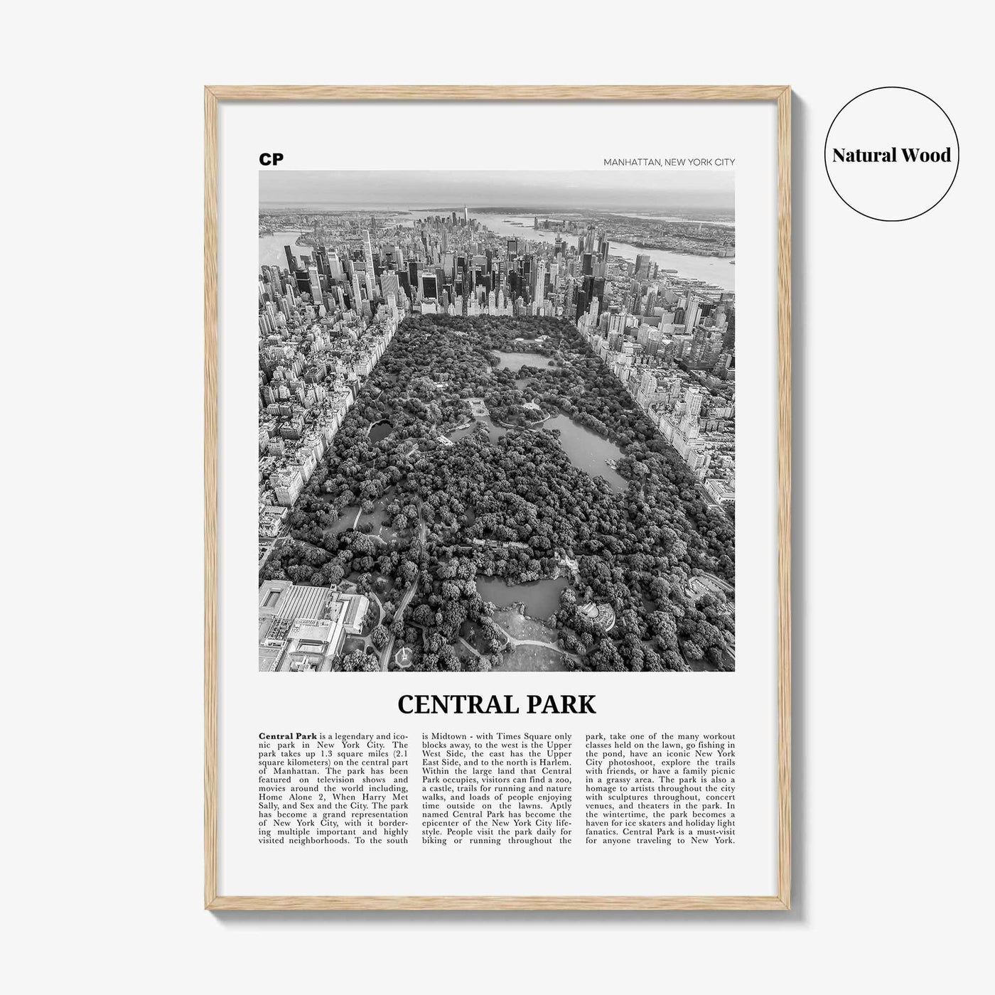 Central Park Print Black and White, Central Park Wall Art, Central Park Poster, Central Park Photo, New York City, USA, United States