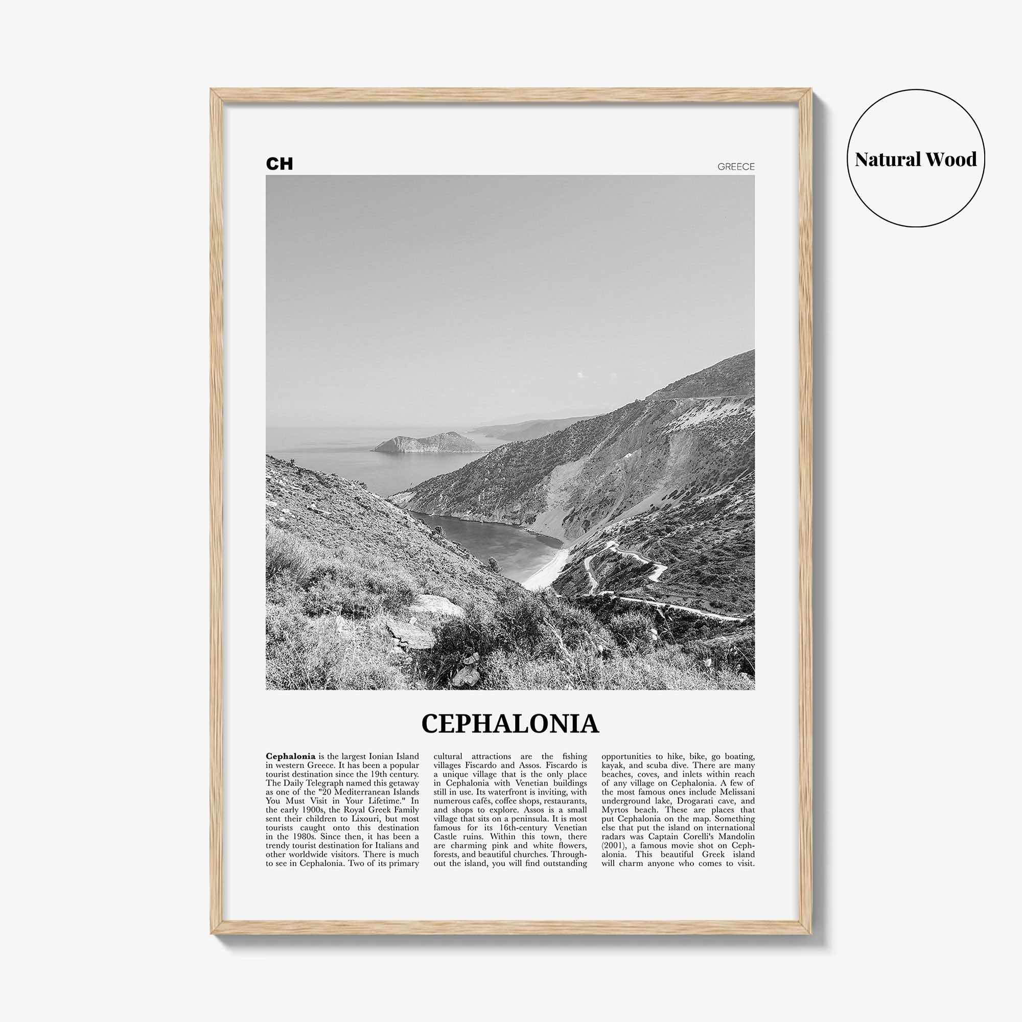 Cephalonia Print Black and White, Cephalonia Wall Art, Cephalonia Poster, Cephalonia Photo, Kefalonia, Greece, Κεφαλονιά, Kefaloniá
