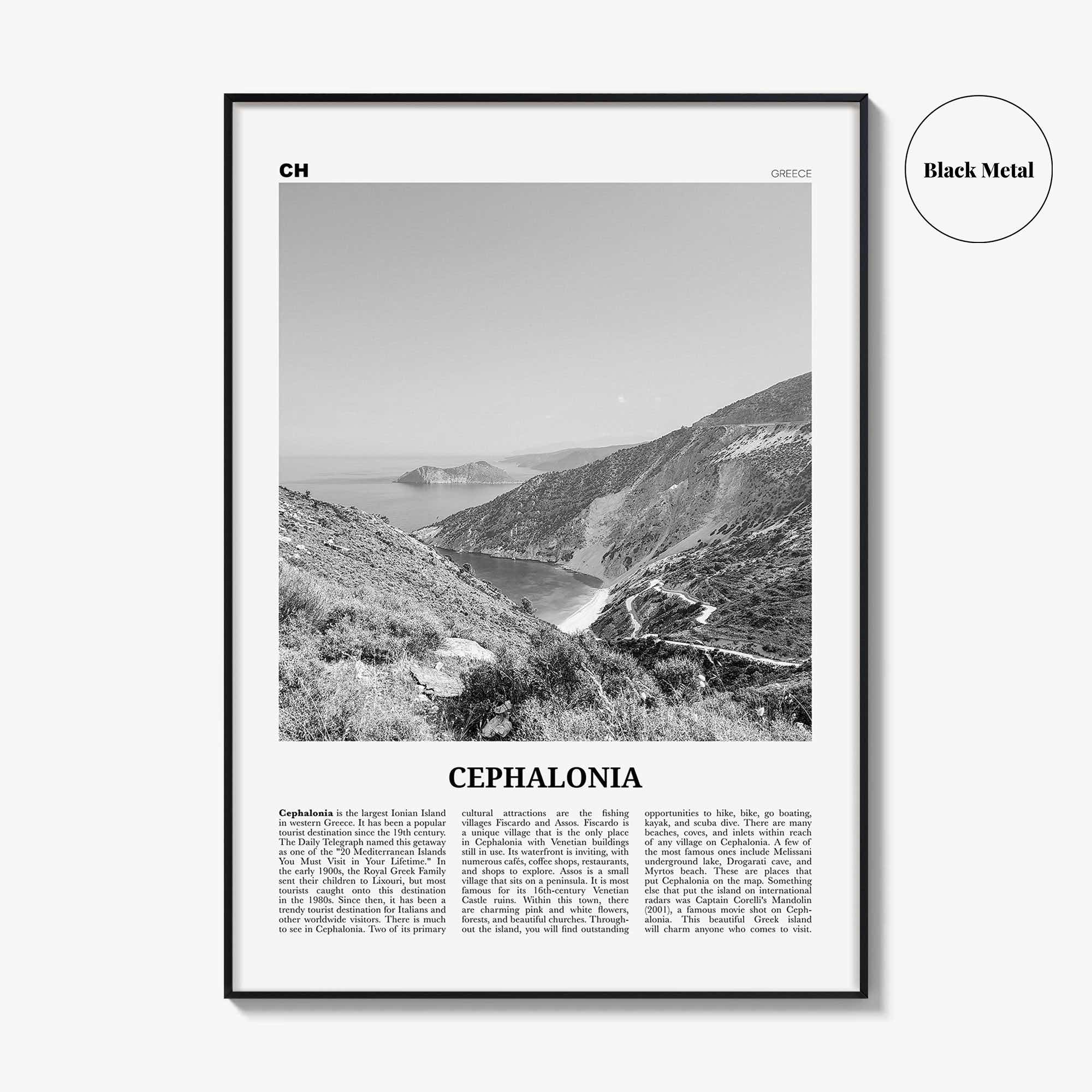 Cephalonia Print Black and White, Cephalonia Wall Art, Cephalonia Poster, Cephalonia Photo, Kefalonia, Greece, Κεφαλονιά, Kefaloniá