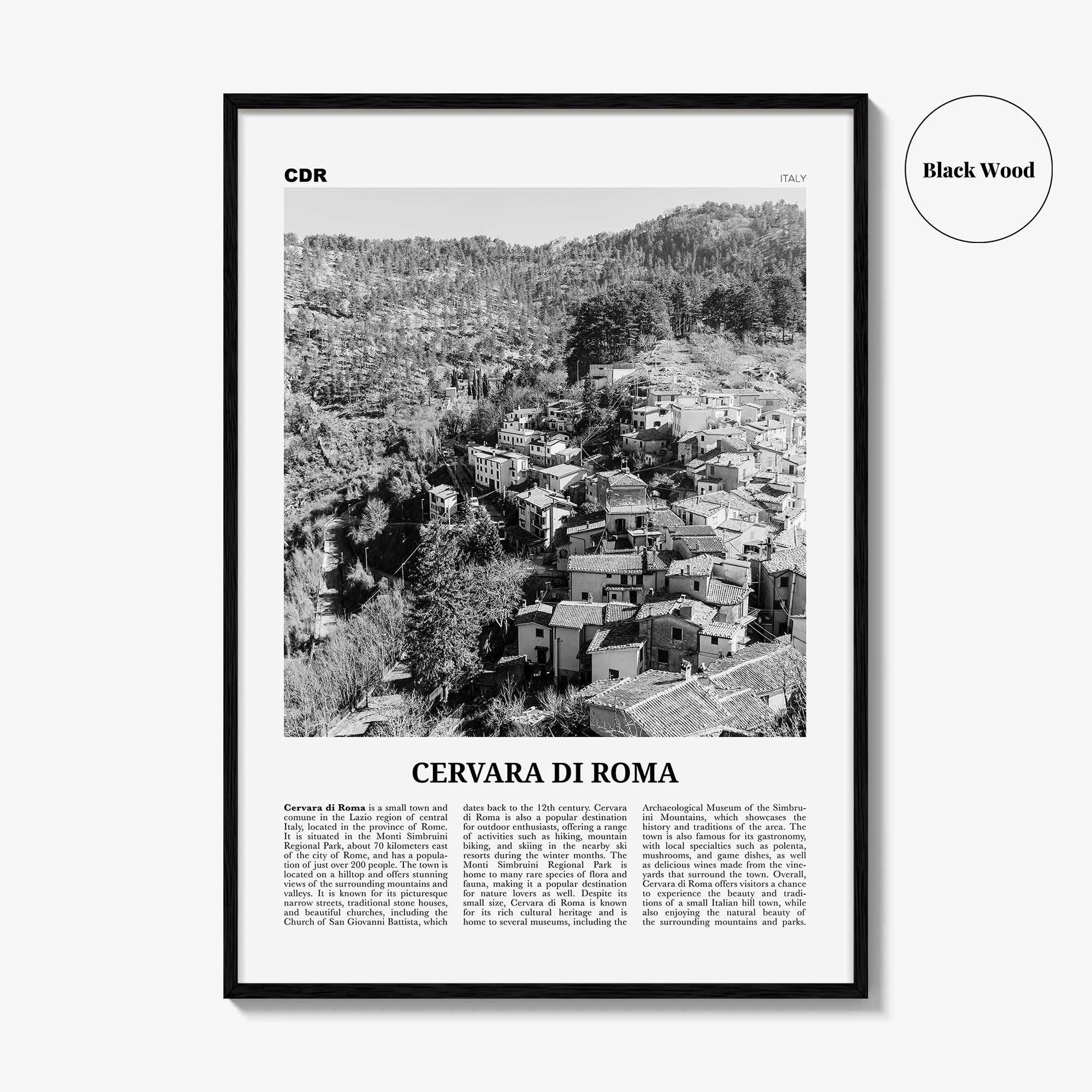 Cervara di Roma Print Black and White, Cervara di Roma Wall Art, Cervara di Roma Poster, Cervara di Roma Photo, Cervara di Roma Wall Décor