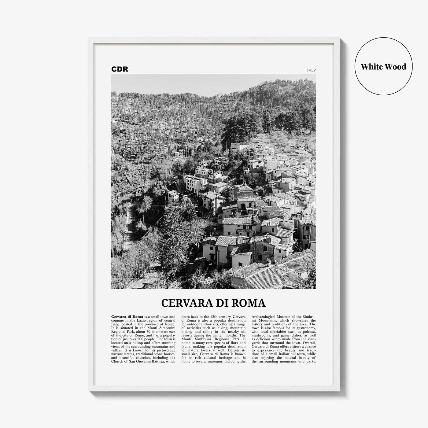 Cervara di Roma Print Black and White, Cervara di Roma Wall Art, Cervara di Roma Poster, Cervara di Roma Photo, Cervara di Roma Wall Décor