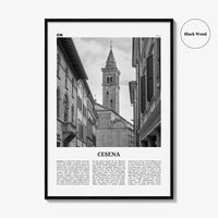 Cesena Print Black and White, Cesena Wall Art, Cesena Poster, Cesena Photo, Cesena Wall Décor, Cesena Map, Italy