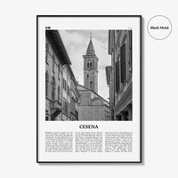 Cesena Print Black and White, Cesena Wall Art, Cesena Poster, Cesena Photo, Cesena Wall Décor, Cesena Map, Italy