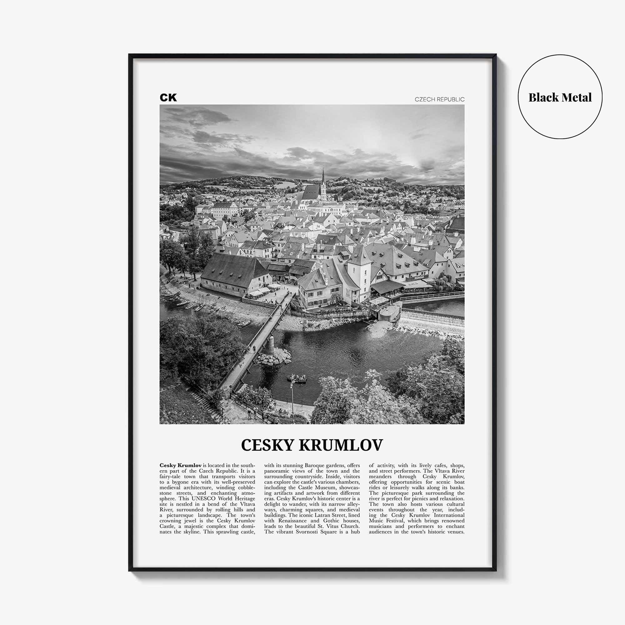 Cesky Krumlov Print Black and White, Cesky Krumlov Art, Cesky Krumlov Poster, Cesky Krumlov Photo, Cesky Krumlov Wall Décor, Czech Republic
