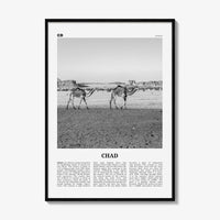 Chad Print Black and White, Chad Wall Art, Chad Poster, Chad Photo, Chad Wall Decor, Country Art Print, Africa