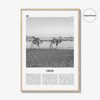 Chad Print Black and White, Chad Wall Art, Chad Poster, Chad Photo, Chad Wall Decor, Country Art Print, Africa