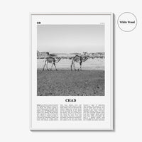 Chad Print Black and White, Chad Wall Art, Chad Poster, Chad Photo, Chad Wall Decor, Country Art Print, Africa