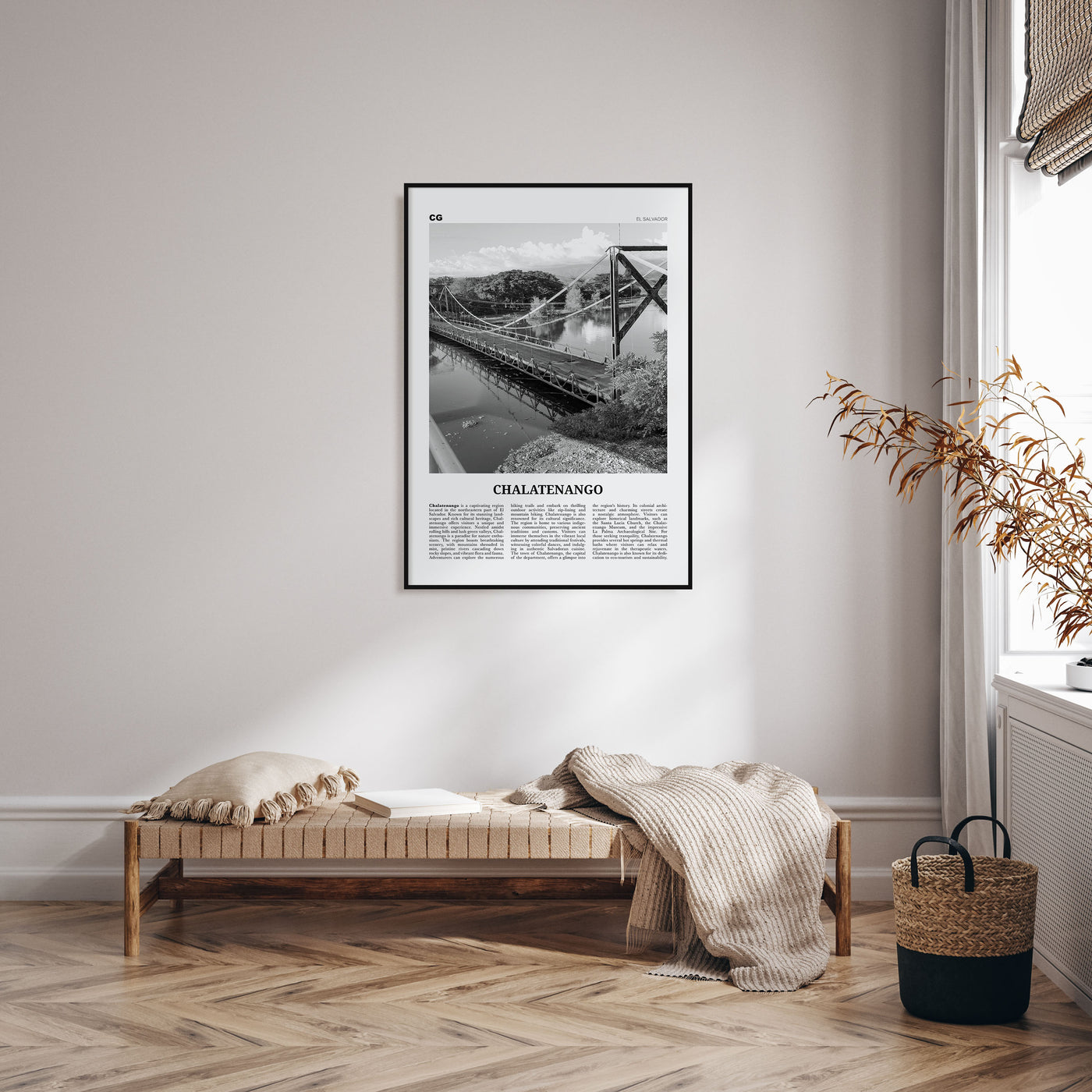 Chalatenango Travel B&W Poster