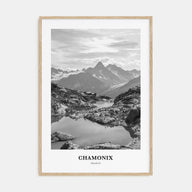 Chamonix Portrait B&W Poster
