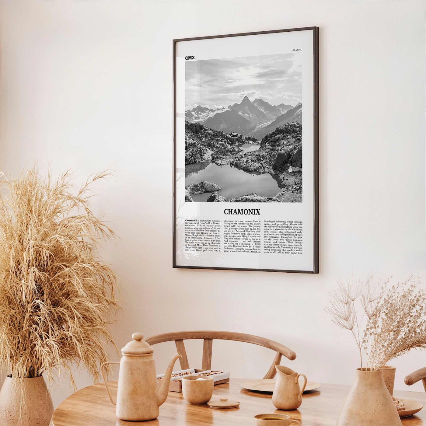 Chamonix Print Black and White, Chamonix Wall Art, Chamonix Poster, Chamonix Photo, Chamonix Wall Décor, Mont Blanc, France, Aples