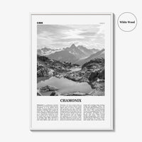Chamonix Print Black and White, Chamonix Wall Art, Chamonix Poster, Chamonix Photo, Chamonix Wall Décor, Mont Blanc, France, Aples