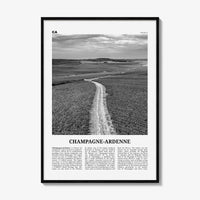 Champagne Ardenne Print Black and White, Champagne-Ardenne Wall Art, Champagne-Ardenne Poster, Champagne-Ardenne Photo, Wall Décor, Map