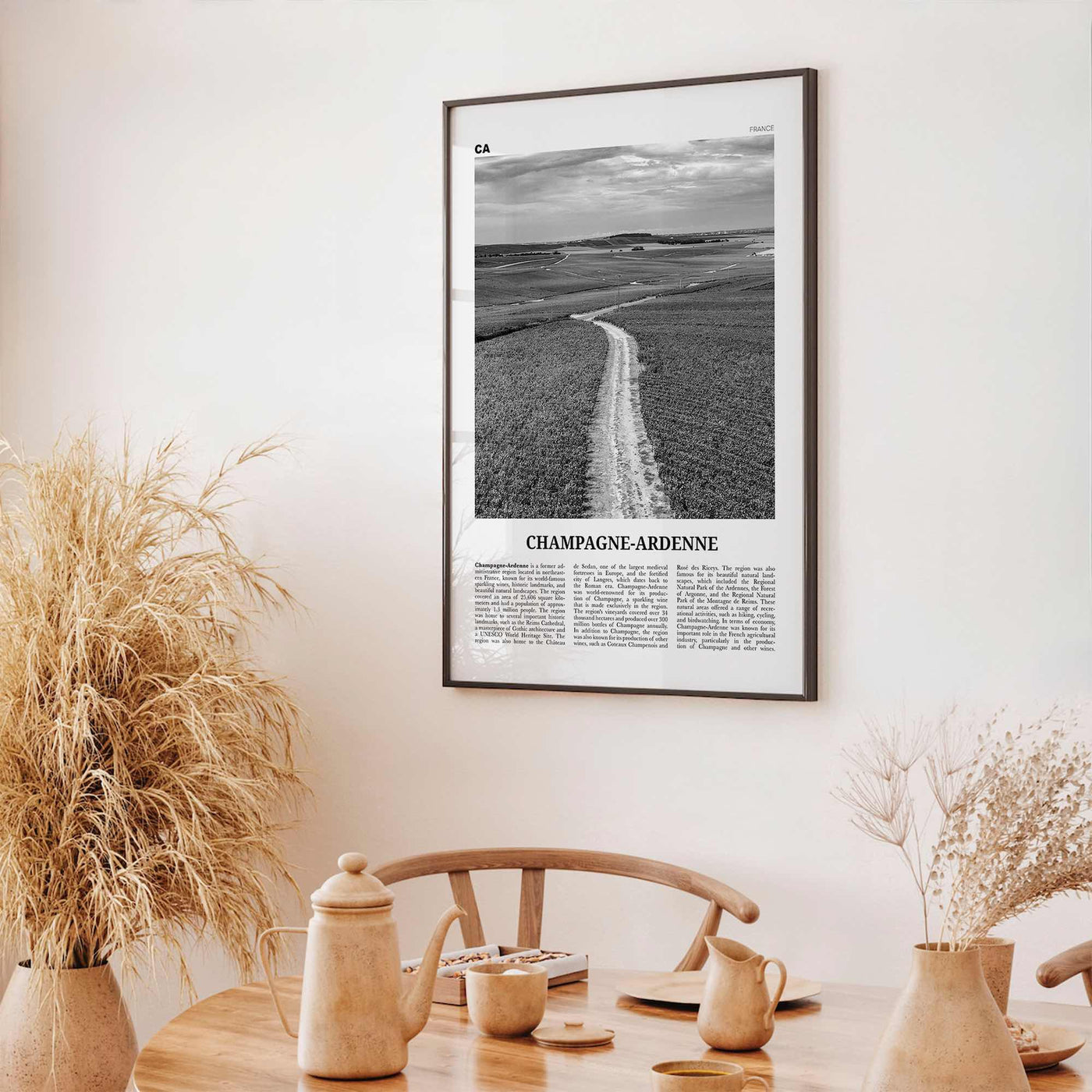 Champagne Ardenne Print Black and White, Champagne-Ardenne Wall Art, Champagne-Ardenne Poster, Champagne-Ardenne Photo, Wall Décor, Map