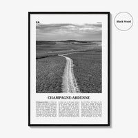 Champagne Ardenne Print Black and White, Champagne-Ardenne Wall Art, Champagne-Ardenne Poster, Champagne-Ardenne Photo, Wall Décor, Map