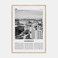 Champaign Travel B&W Poster