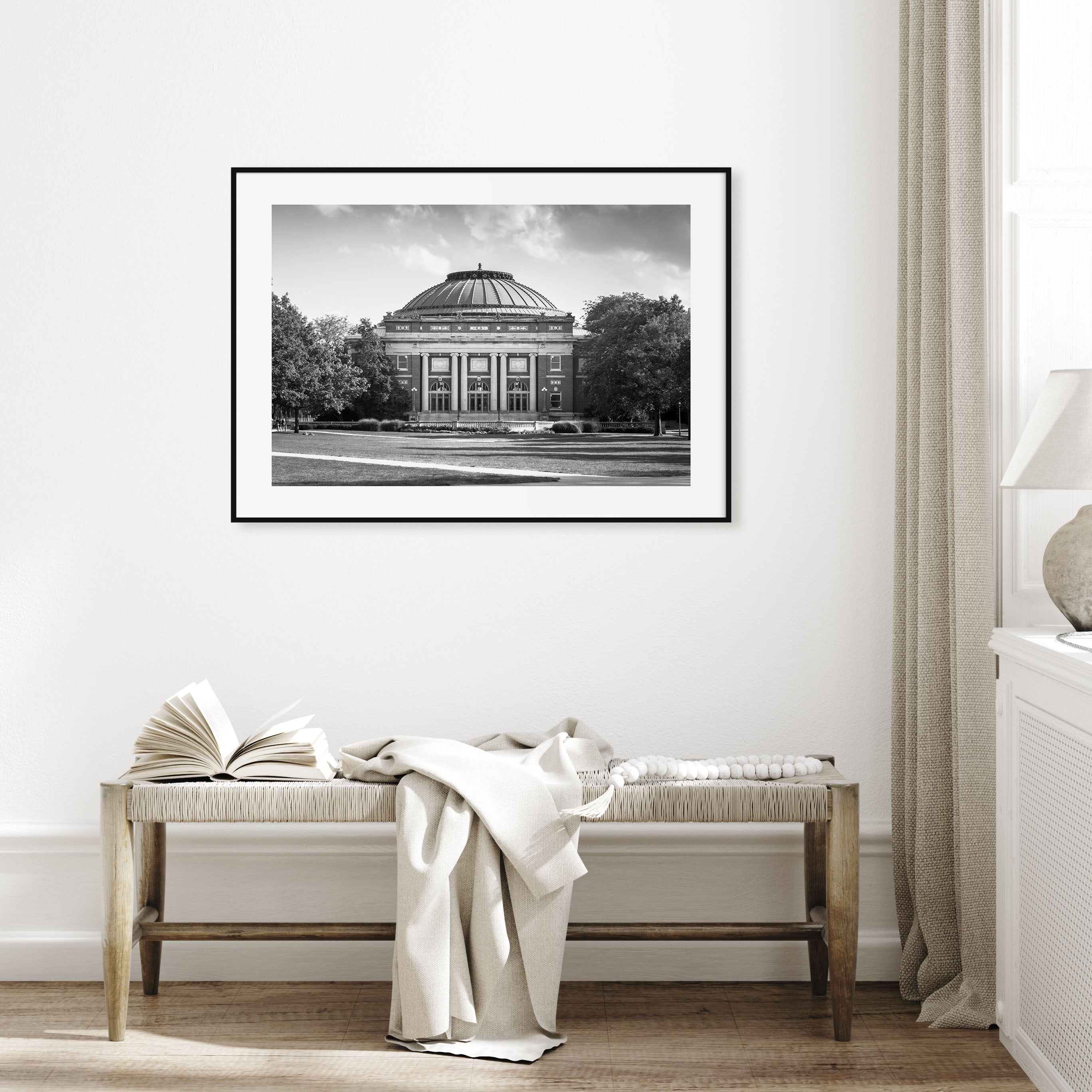 Champaign-Urbana Landscape B&W Poster