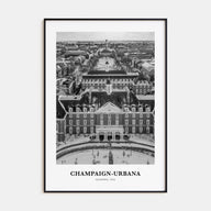 Champaign-Urbana Portrait B&W Poster