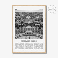 Champaign Urbana Print Black and White, Champaign-Urbana Wall Art, Champaign-Urbana Poster, Champaign-Urbana Photo, Champaign-Urbana Décor