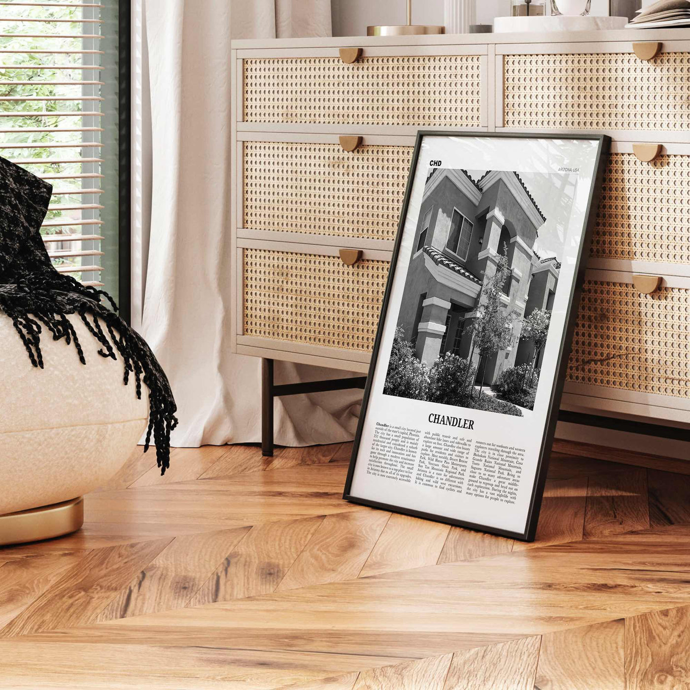 Chandler Print Black and White, Chandler Wall Art, Chandler Poster, Chandler Photo, Chandler Wall Décor, Arizona, USA, United States