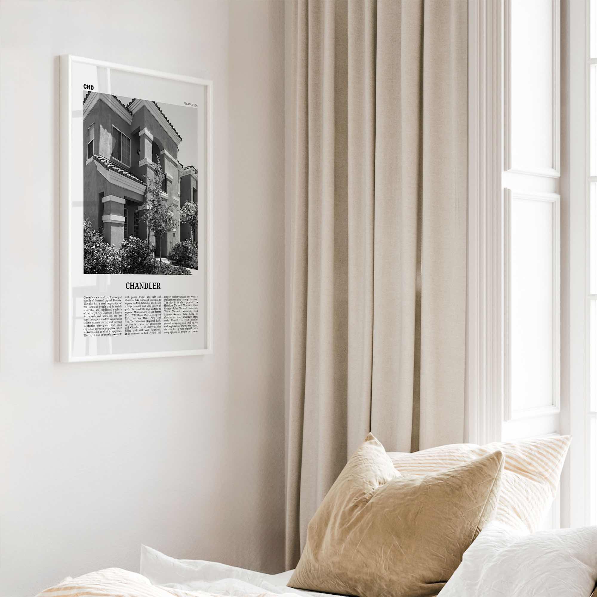 Chandler Print Black and White, Chandler Wall Art, Chandler Poster, Chandler Photo, Chandler Wall Décor, Arizona, USA, United States