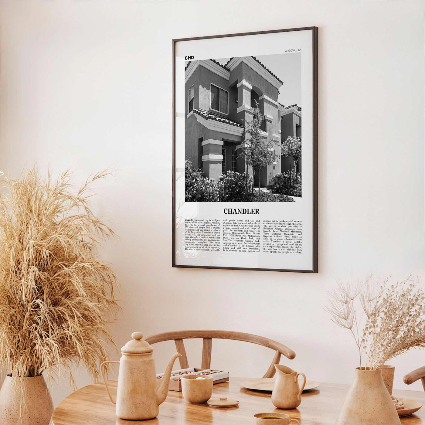 Chandler Print Black and White, Chandler Wall Art, Chandler Poster, Chandler Photo, Chandler Wall Décor, Arizona, USA, United States