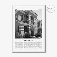 Chandler Print Black and White, Chandler Wall Art, Chandler Poster, Chandler Photo, Chandler Wall Décor, Arizona, USA, United States