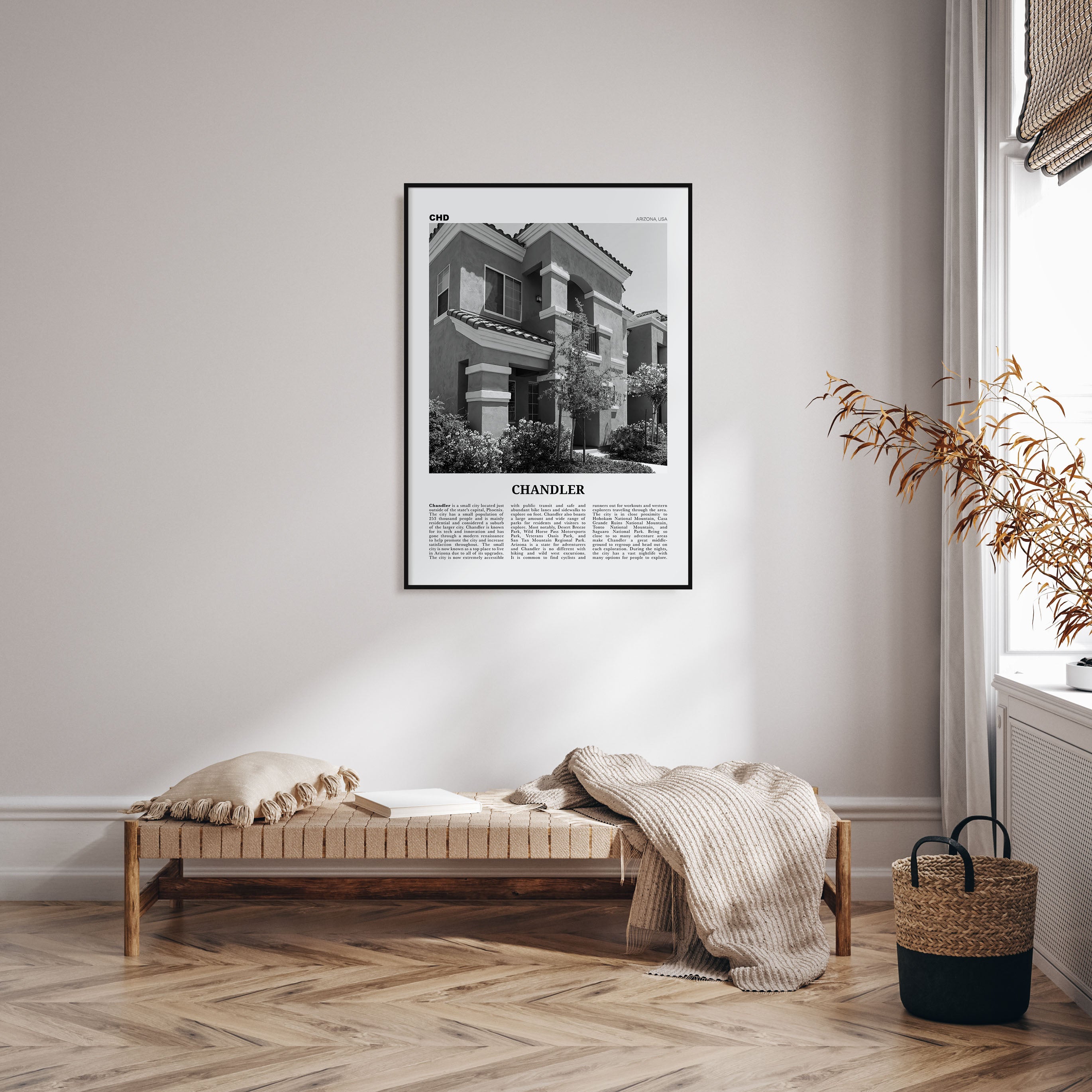 Chandler Travel B&W Poster