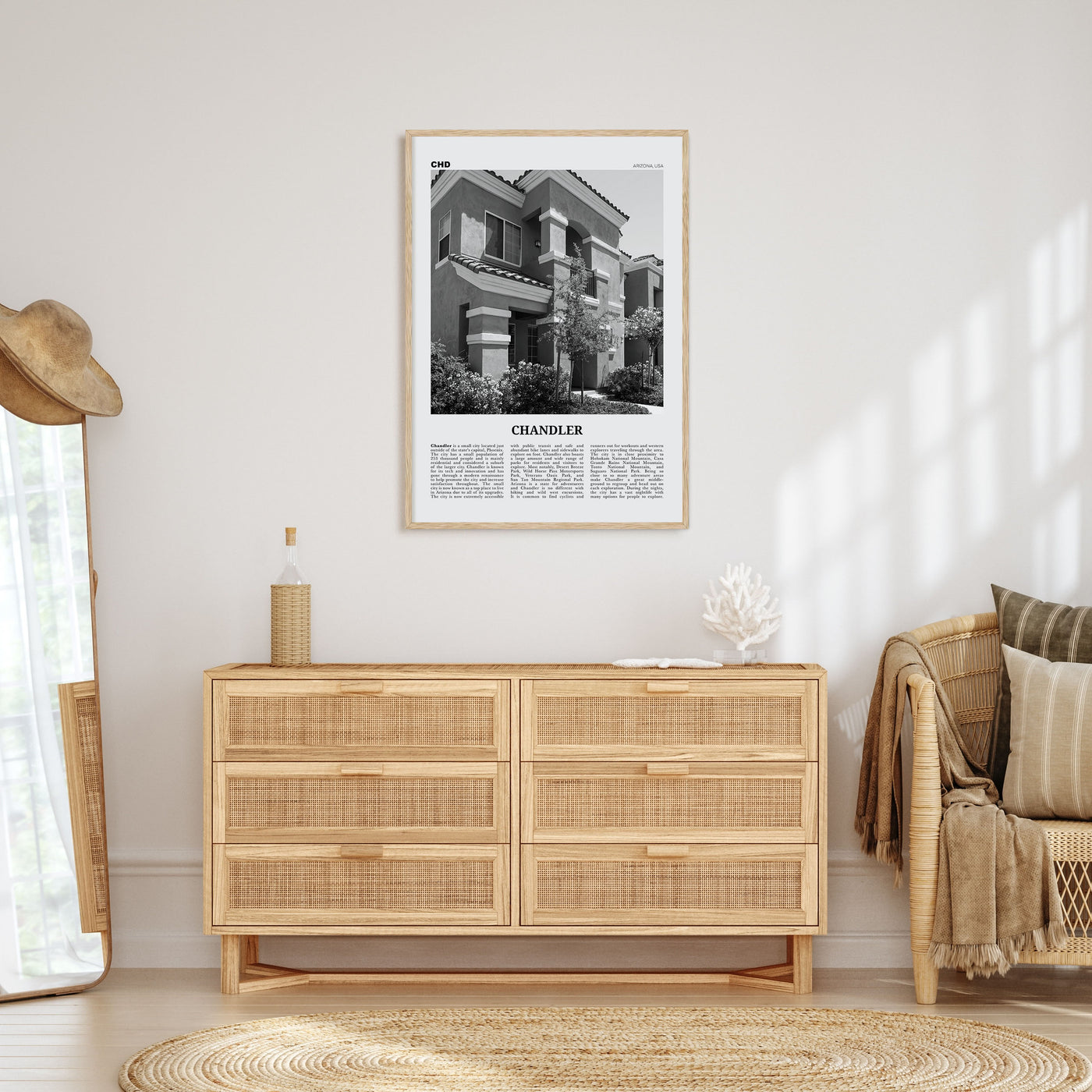 Chandler Travel B&W Poster