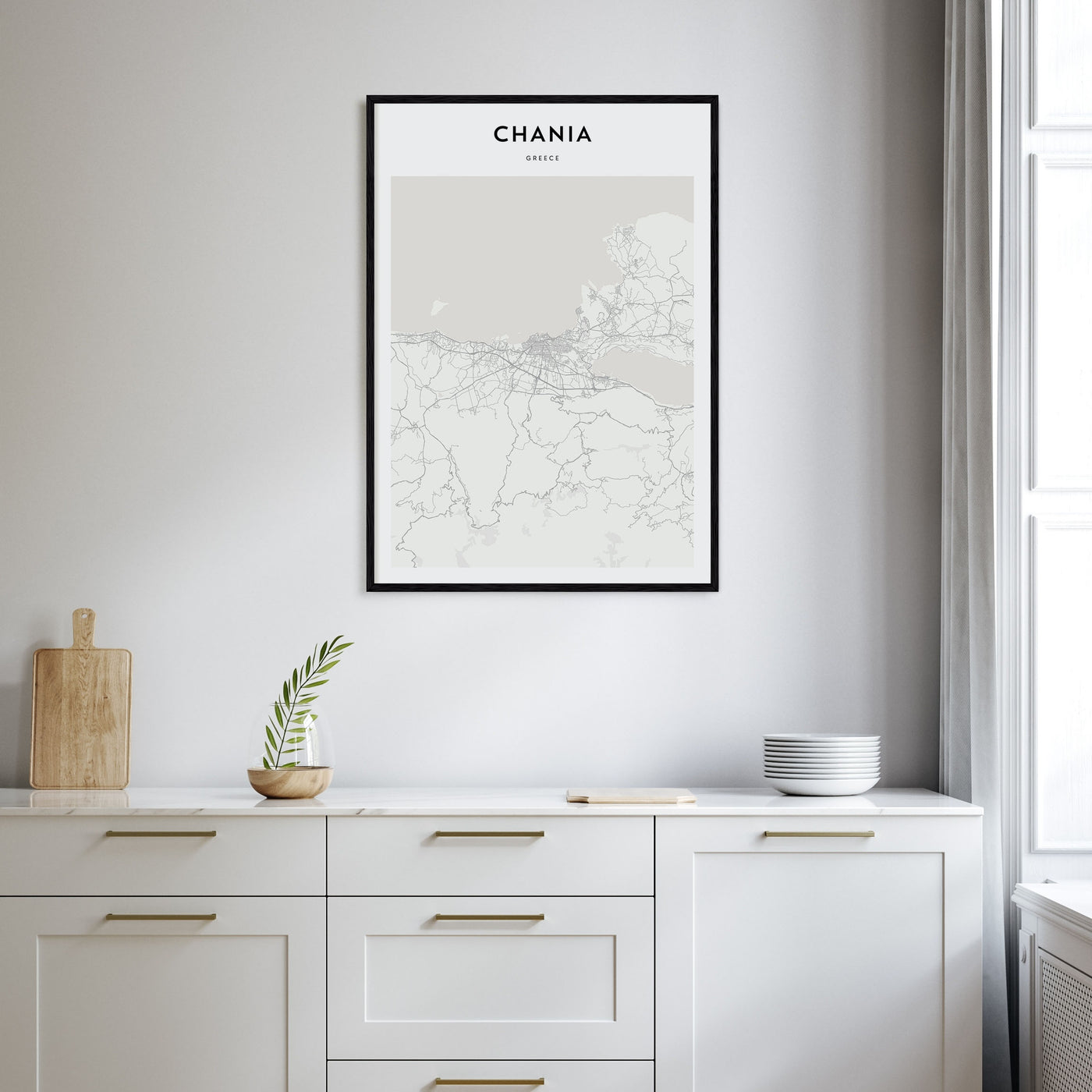 Chania Map Portrait Poster